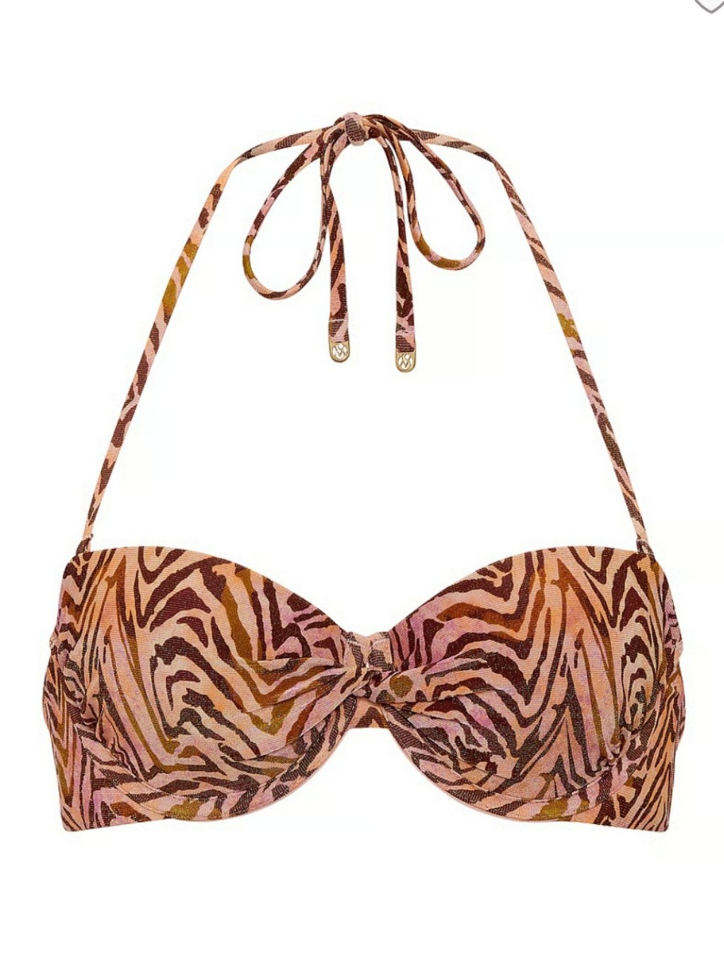 Victoria's Secret Swim Shimmer Balconette Bandeau Bikini Top Sz 32b Nwt